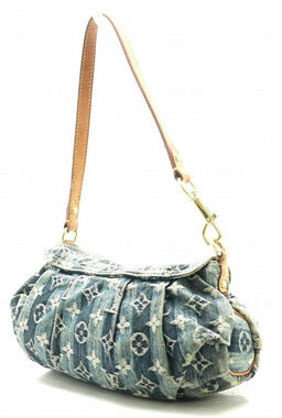Louis Vuitton Raye Shoulder Monogram Bag Denim Pleaty 2way